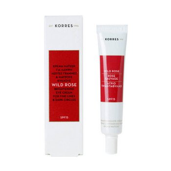 Korres Eye Cream Wild Rose rozjasňující oční krém s divokou růží SPF15 15 ml