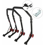 Sefis D18 moto stojan přední a zadní set - černý - vidle / hák | Zboží Auto