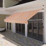 FurniGO - Markýza oranžovo modrá - 400cm – Sleviste.cz