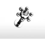 Šperky eshop piercing do brady labret s hrotem a kuličkami kolem C2.11 – Zboží Dáma