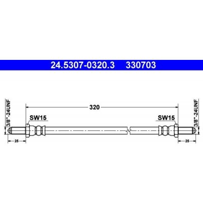 Brzdová hadice ATE 24.5307-0320.3 (24530703203)