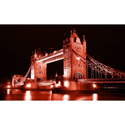 Postershop Fototapeta vliesová: Nasvícený Tower Bridge rozměry 152,5x104 cm – Zbozi.Blesk.cz