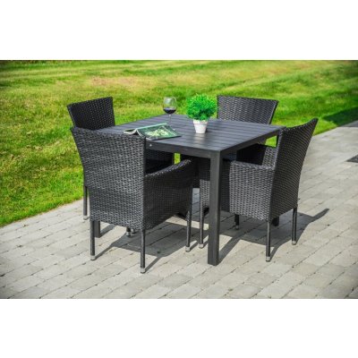 Nábytek Texim Ratanový nábytek - stůl Viking M + 4x křeslo BALI – Hledejceny.cz