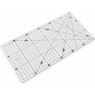 Pravítko na patchwork 15x30 cm transparent, 1 ks – Zboží Mobilmania