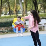 Real Garden Dětská zahradní houpačka 3v1 s opěrkou – Zboží Mobilmania