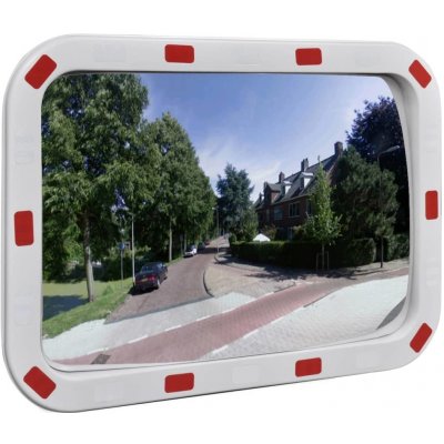 Dopravní vypouklé zrcadlo obdélníkové 40 x 60 cm s odrazkami – Zboží Dáma