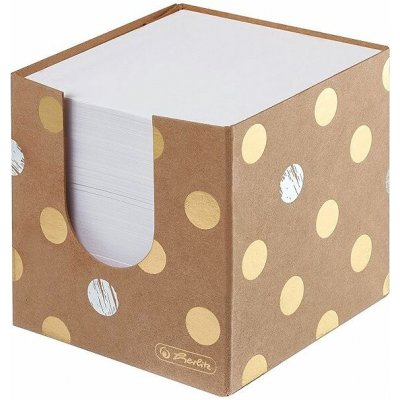 Blok kostka nelepená Herlitz Pure Glam 90x90x90mm kartonová krabička – Zboží Živě