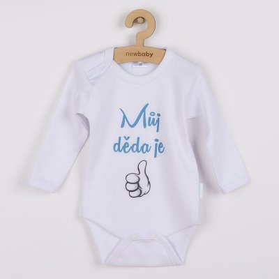 Body s potiskem New Baby Můj děda je jednotka New Baby Tyrkysová