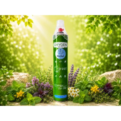 ATgreen Inhalační Kyslík O2 99,5 % - Herbal S maskou – Hledejceny.cz
