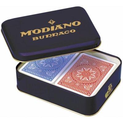 Modiano Burraco Extra Tin Profi plastové karty – Zboží Dáma