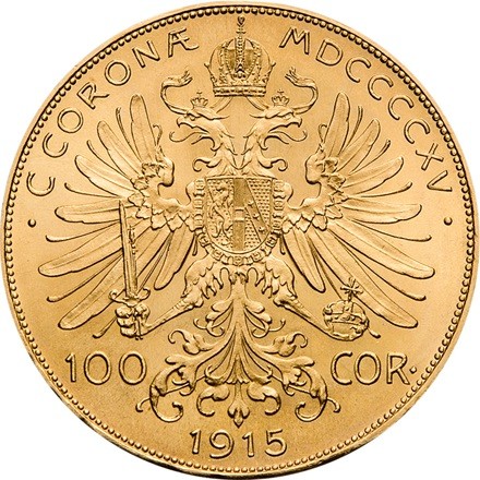 Münze Österreich zlatá mince František Josef I 100 Korun 1 oz