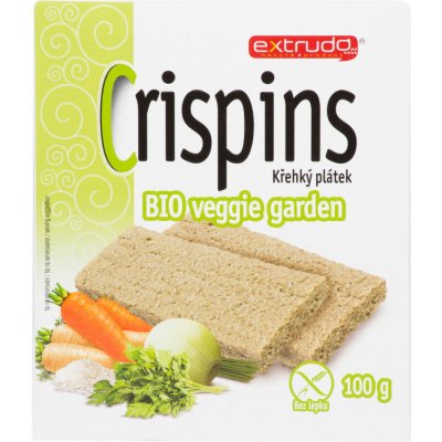 Extrudo Crispins křehký plátek veggie garden Bio 100 g – Zboží Dáma
