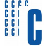 Písmena samolepící modrá C samolepící vinylová fólie velikost znaku 150 mm – Zboží Dáma