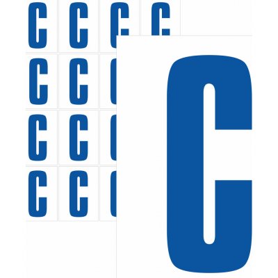 Písmena samolepící modrá C samolepící vinylová fólie velikost znaku 150 mm – Zboží Dáma