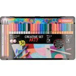 STABILO Kreativní set Pen 68 brush Pen 68 & point 88 ARTY 30 ks sada v plechu – Hledejceny.cz