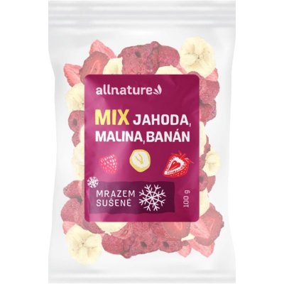 Allnature Mix lyofilizovaného ovoce jahoda malina banán 100 g – Zboží Mobilmania
