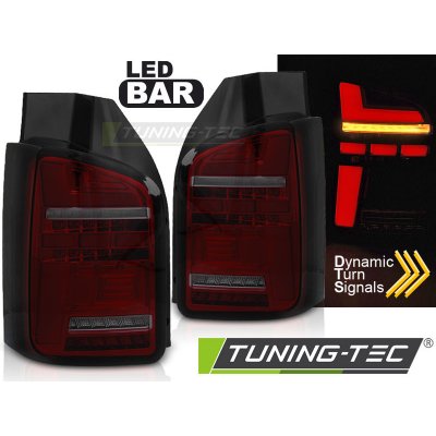 Zadní světla VW T5 10-15 dvojité dveře - červená/kouřová LED BAR SEQ – Hledejceny.cz