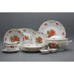 Bohemia Porcelán 1987 Jídelní souprava Verona Ofélie Vánoční hvězda 26 ks – Zboží Dáma