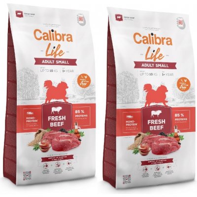 Calibra Dog Life Adult Small Fresh Beef 2 x 6 kg