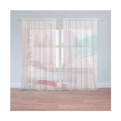 Sablio Záclony Světlý vzor: 2ks 150x250cm – Hledejceny.cz
