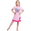 Dětské pyžamo a košilka Calvi noční košile 019 kočka růžové