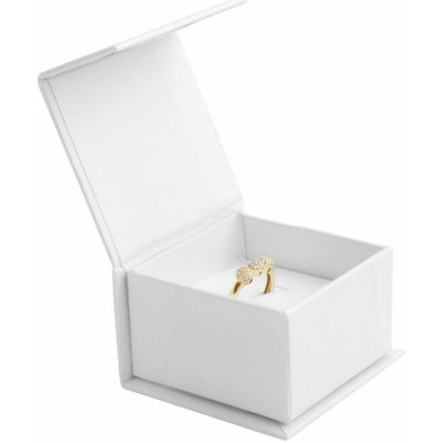 S4U Dárková krabička na prsten bílá magnetické zavírání KR0318-WH – Zboží Dáma
