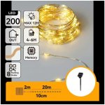 Aigostar B.V. Aigostar - LED Solární řetěz 200xLED/8 funkcí 22m IP65 teplá bílá 800 mAh B10201ACSK – Hledejceny.cz