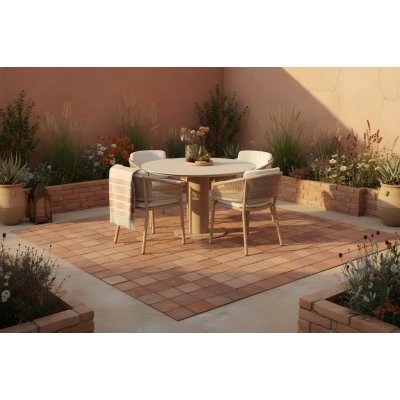 Hartman Girona & Altea cappuccino – kulatý stůl 120 cm + 4 křesla – Hledejceny.cz