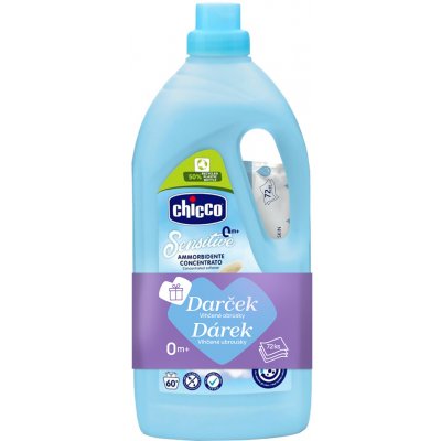 Chicco Aviváž koncentrovaná Sladký Pudr 1,5 l 60 PD + vlhčené ubrousky 72 ks – Zboží Dáma