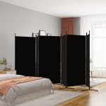 Greatstore 6dílný paraván černý 520x 180 cm textil – Zbozi.Blesk.cz