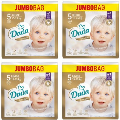 Dada JUMBOBAG Extra Soft 5 Junior 15-25 kg 4x 68 ks – Hledejceny.cz