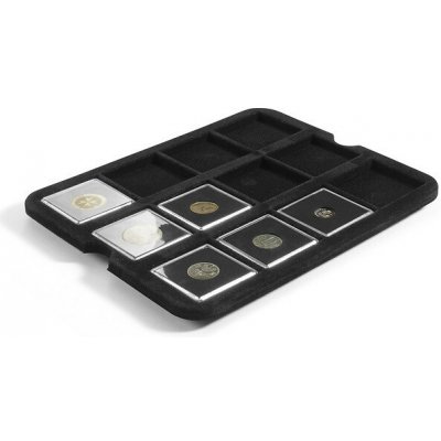 Mincovní paleta LEUCHTTURM Mazzola pro 12 čtvercových kapslí Quadrum, černé 353842 – Hledejceny.cz
