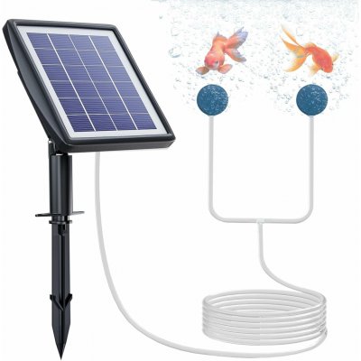 PChero Solární provzdušňovač jezírka – 2200 mAh baterie, 2 režimy, 2 W panel – Zboží Dáma
