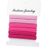 Sada gumiček do vlasů s lurexem - 6 ks růžové – Hledejceny.cz