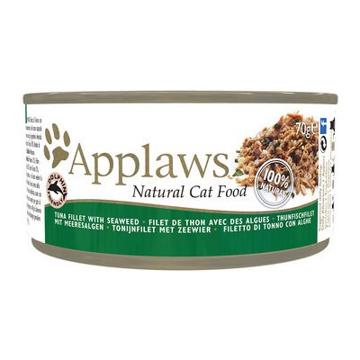Applaws Cat Tin Tuna Fillet and Seaweed s tuňákem a mořskými řasy 72 x 70 g