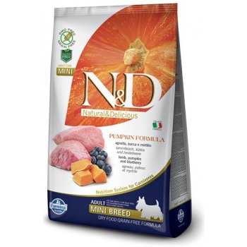 N&D Pumpkin Dog Adult Mini Grain Free Lamb & Blueberry 2,5 kg