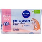 Nivea Baby Soft & Cream Cleanse & Care Wipes 2x57 ks – Zboží Dáma