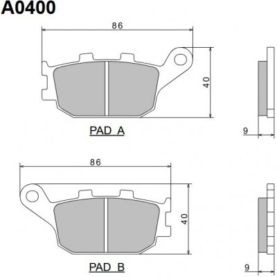 Brzdové destičky NISSIN zadní HONDA CRF 1100 Africa Twin rok 20-25 – Zboží Mobilmania