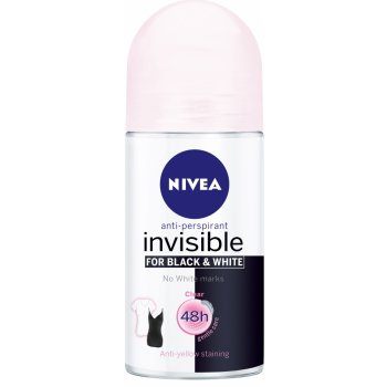 Nivea Invisible for Black & White Clear antiperspirant roll-on 50 ml od 49  Kč - Heureka.cz