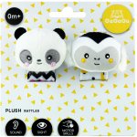 Tm toys GAGAGU Plyšové chrastítko na ruku Opice Panda – Zboží Mobilmania