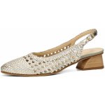 Brunate dámské kožené lodičky - zlaté – Zboží Dáma