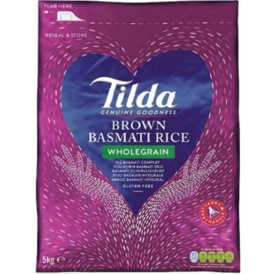 Tilda Celozrnná Basmati Rýže Wholegrain Brown Rice 5 kg – Hledejceny.cz