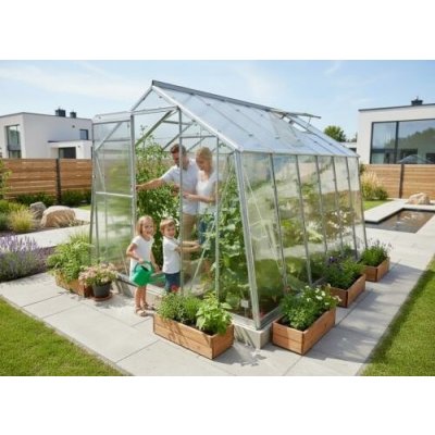 LIMES Hobby skleník H7/6 2,47x5,95 m rozptylové sklo 4 mm LG4744 – Zboží Dáma