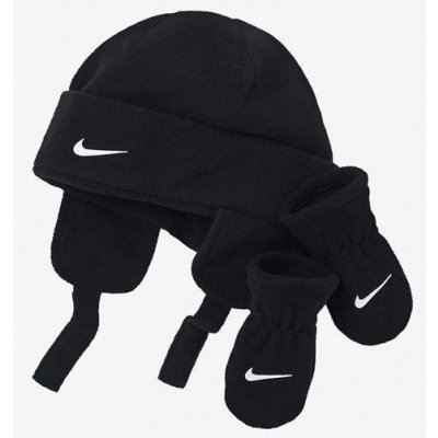 Dětský fleecový set Nike Hat and Gloves Set Baby černá – Hledejceny.cz