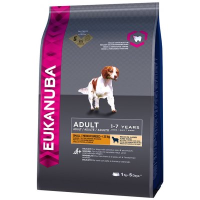 Eukanuba Adult Small & Medium Breed Lamb & Rice 1 kg – Hledejceny.cz