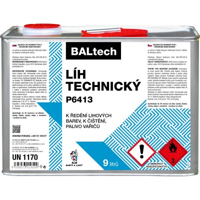 BARVY A LAKY HOSTIVAŘ technický líh P6413, 9 l – HobbyKompas.cz