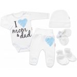 Baby Nellys 5-ti dílná soupravička do porodnice I love mom & dad kluk – Hledejceny.cz