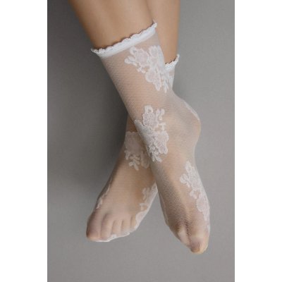 Veneziana Krajkované silonkové ponožky fanny panna