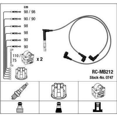 Sada kabelů pro zapalování NGK 0747 – Zboží Mobilmania