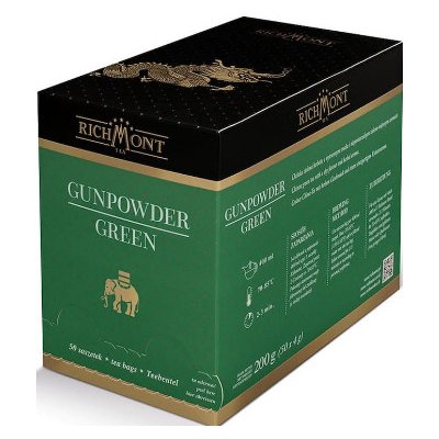 Richmont Excellence Gunpowder Green Zelený čaj 50 x 4 g – Zbozi.Blesk.cz
